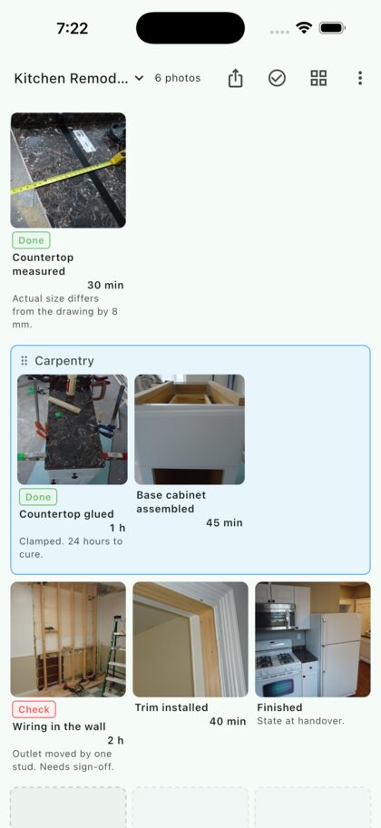 A renovation log